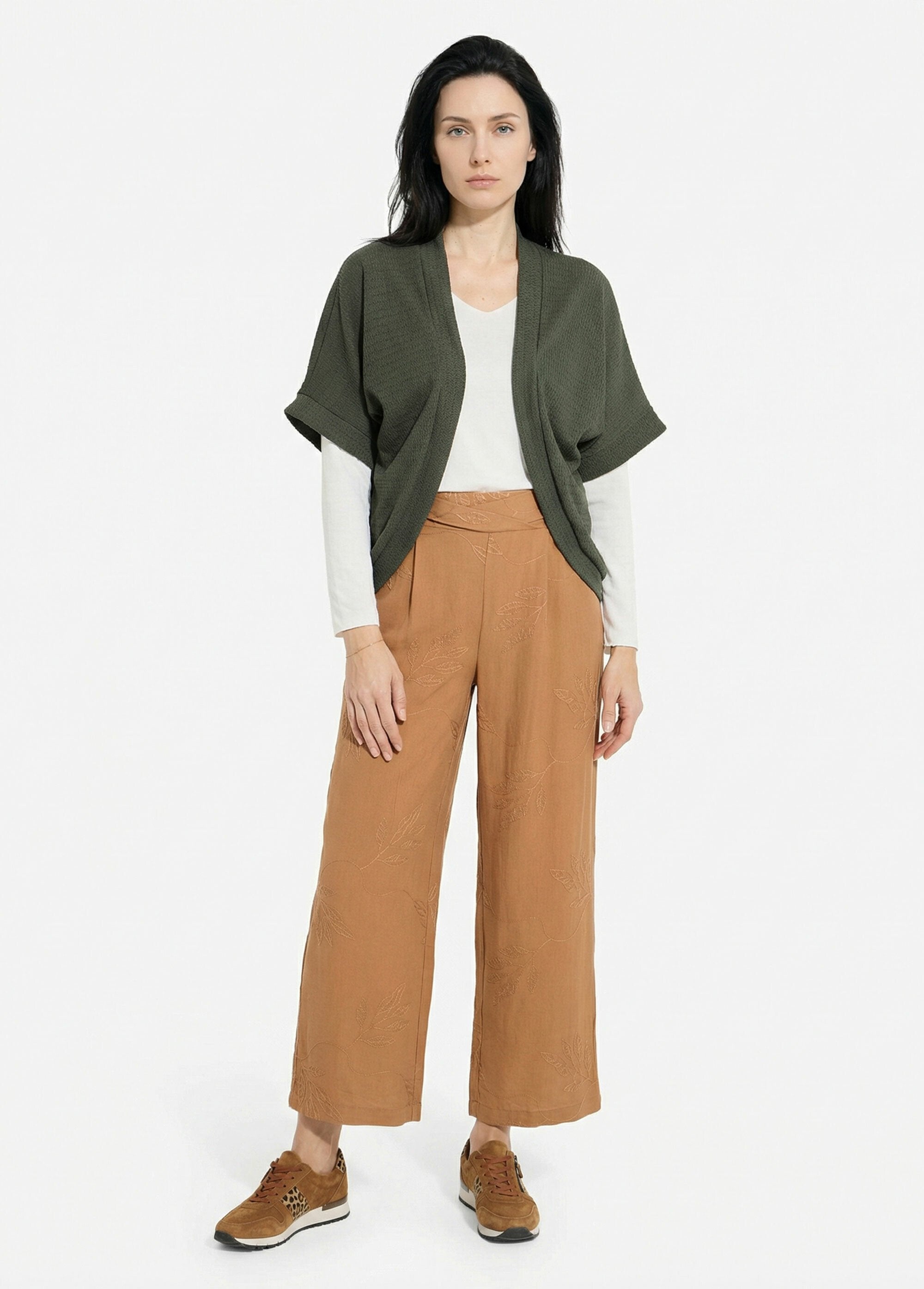 Waffle_knit_bolero_vest_Khaki_SF1_slim