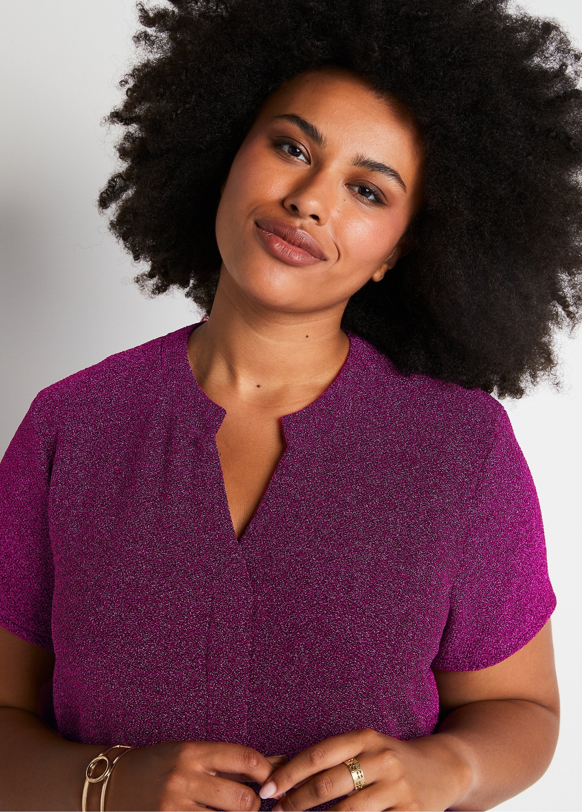 Short_flared_dress_in_shiny_knit_Pink_DE1_curvy