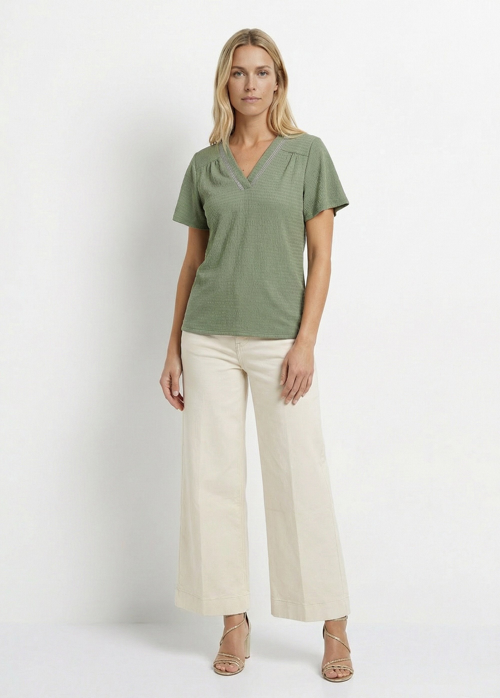 Textured_tunic,_V-neck_with_trim_Lime_green_SF1_slim