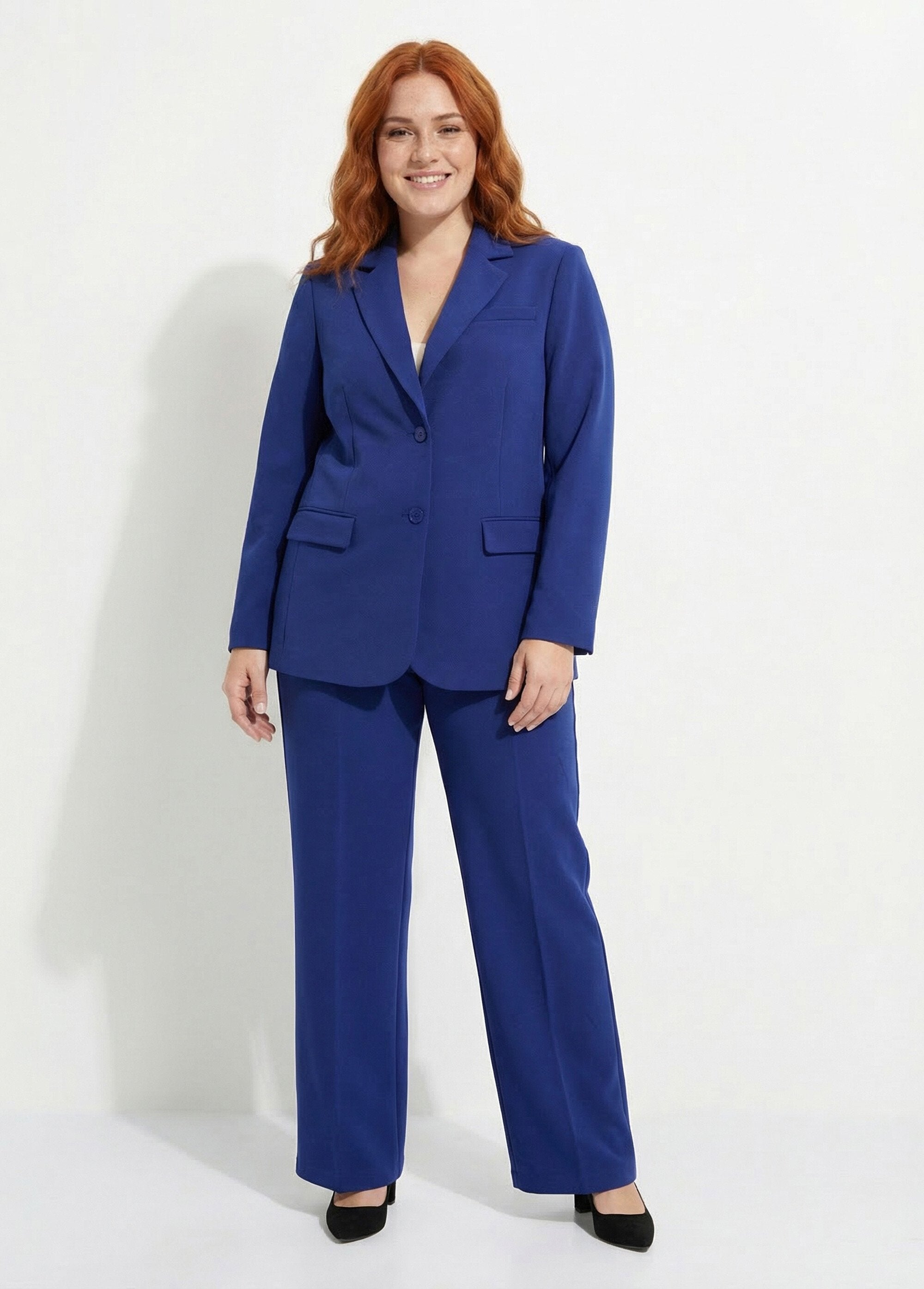 Straight_cut_plain_knit_blazer_jacket_Marine_SF1_curvy