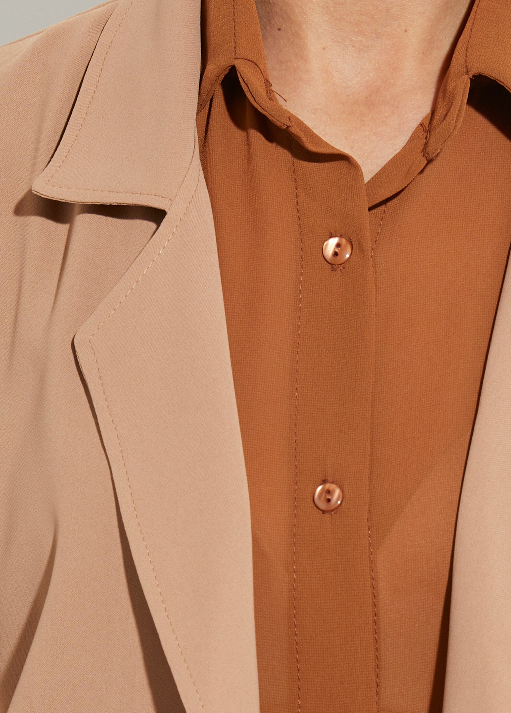 Essential_tailored_collar_jacket_with_3/4_sleeves_camel_DE1_slim