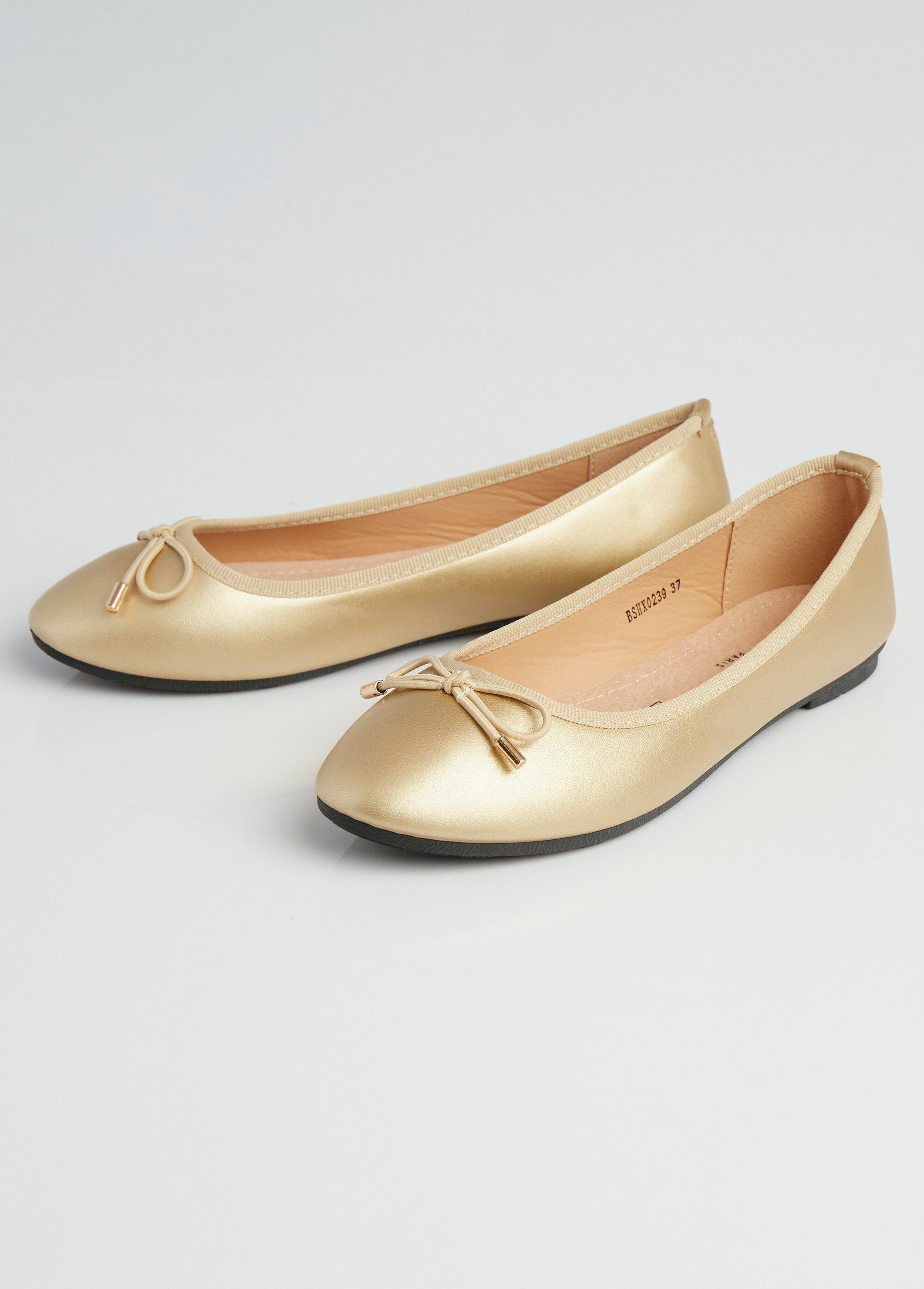Flat_heel_ballerinas_with_small_bow_Golden_DE1_slim