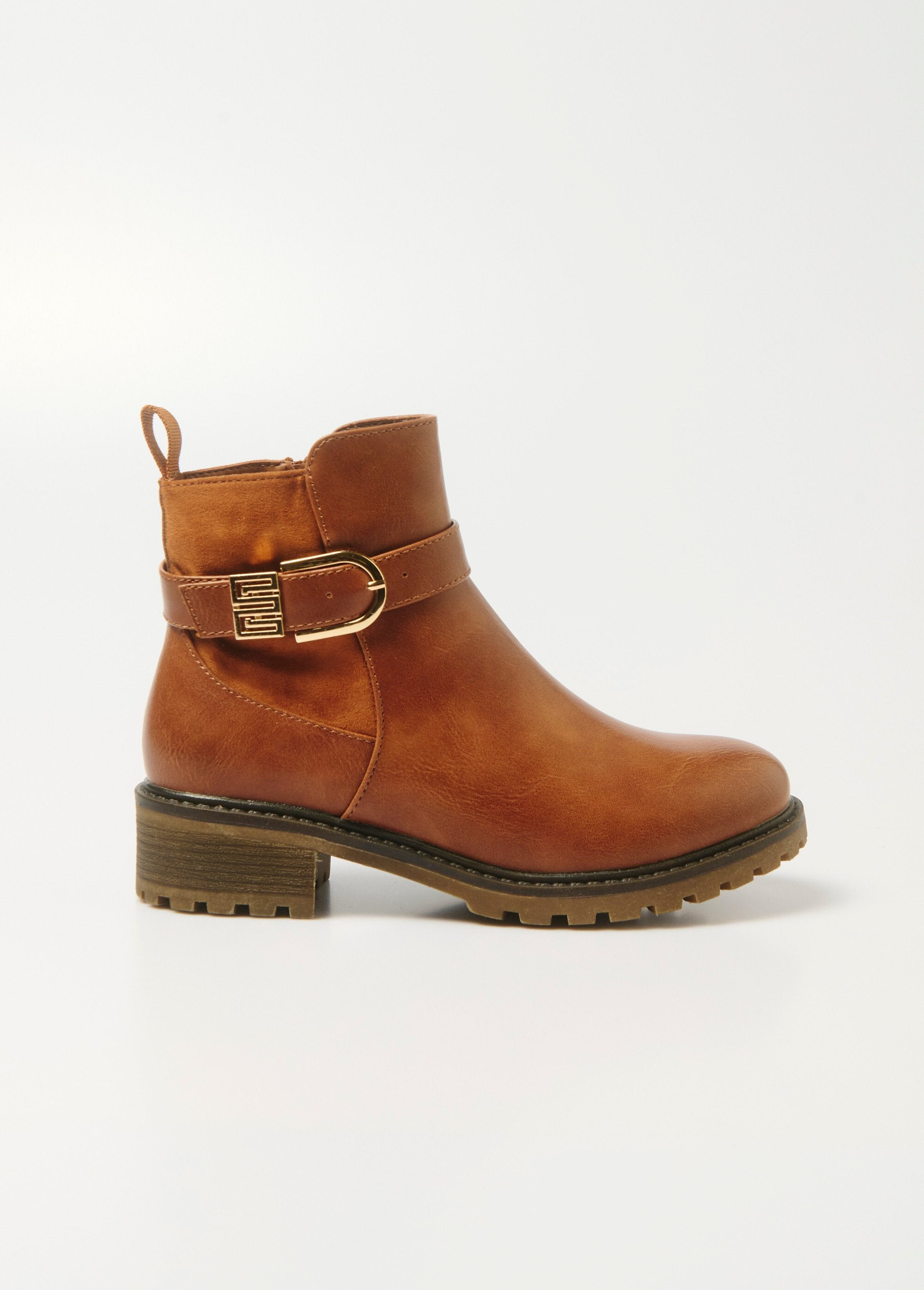 Boots_bout_rond_bride_cheville_à_boucle_Camel_DR1_slim