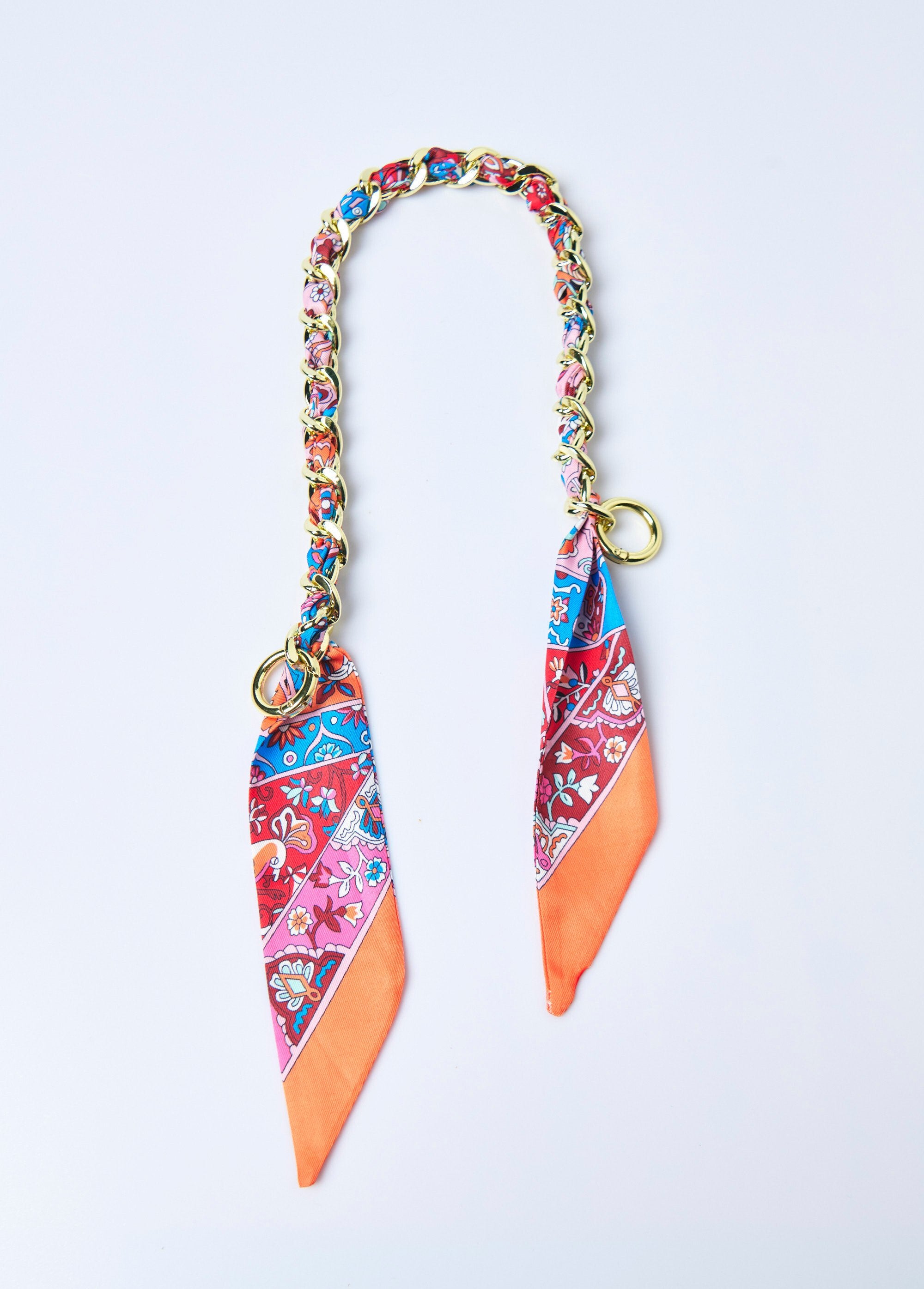 Multifunctional_bag_chain,_floral_scarf_Gold_and_orange_FA1_slim