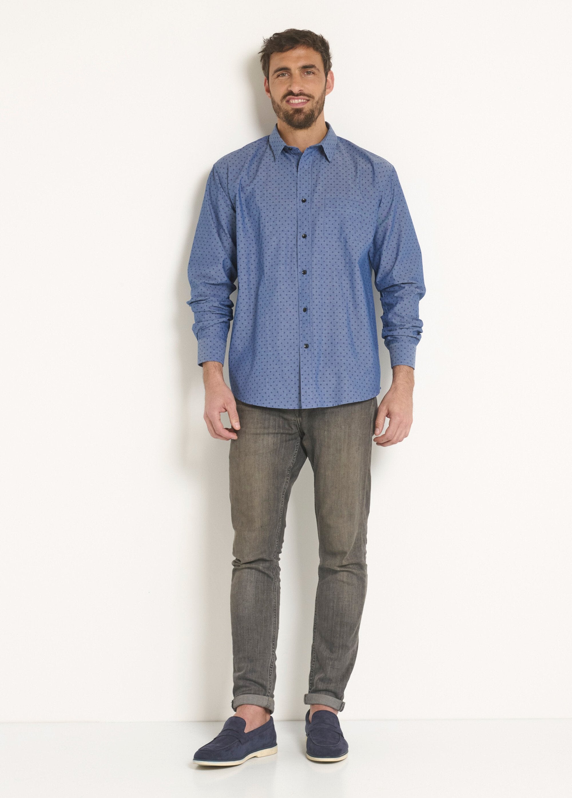 Fancy_printed_chambray_shirt_Blue_SF1_slim