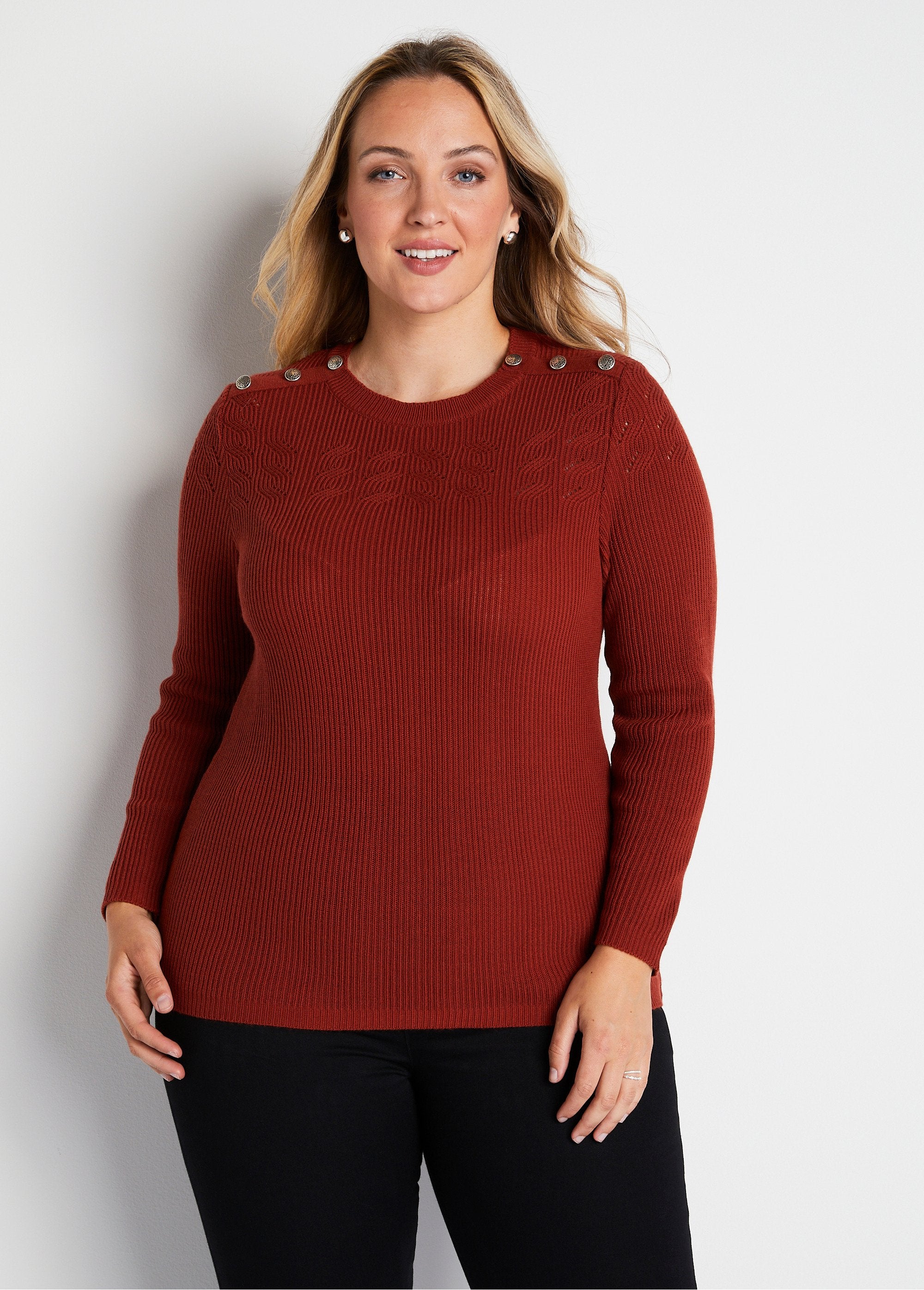 Openwork_ribbed_knit_sweater_with_round_neck_Spicy_FA1_curvy