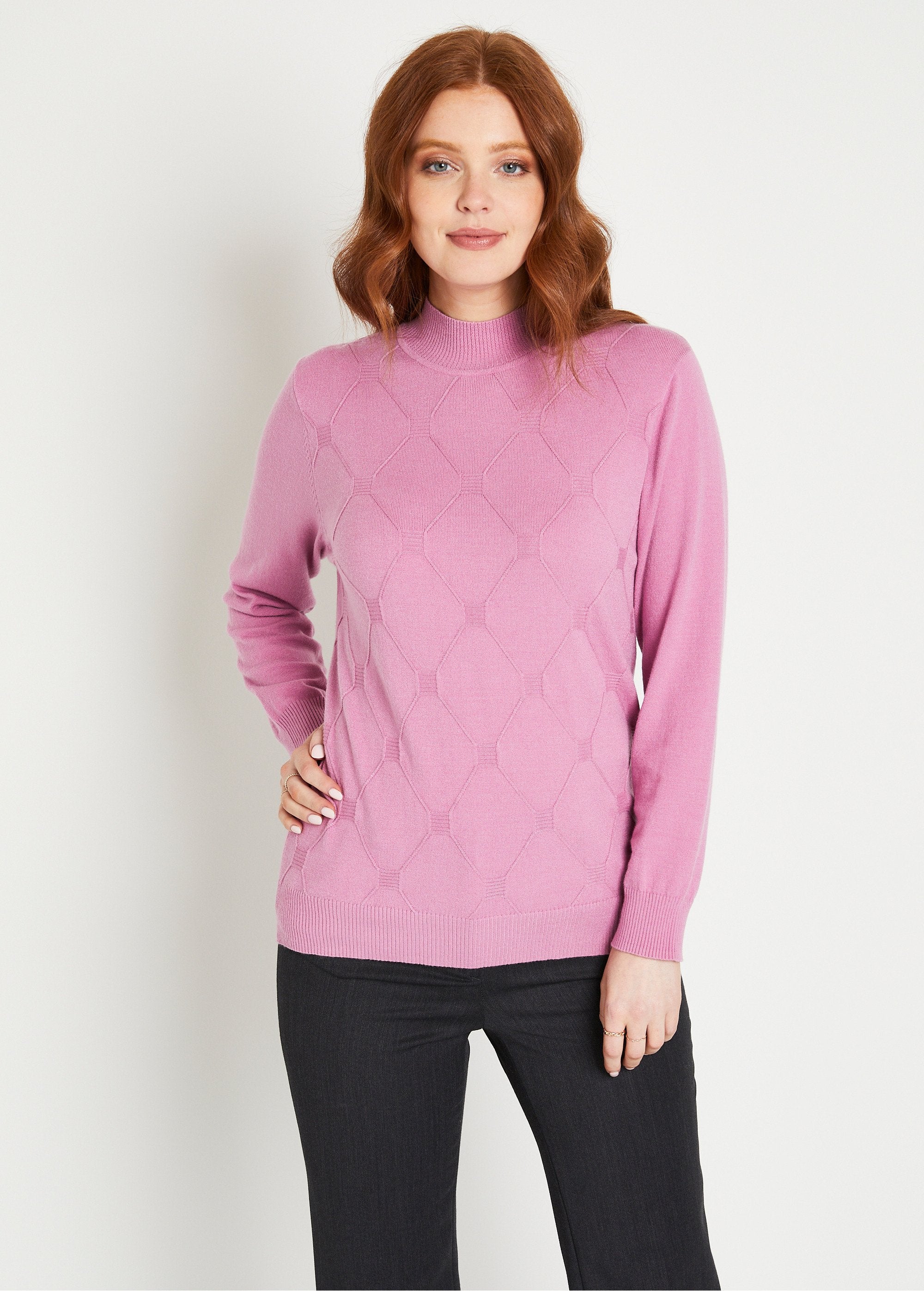 Soft,_plain_sweater_with_modal_blend_stand-up_collar_Pink_FA1_slim