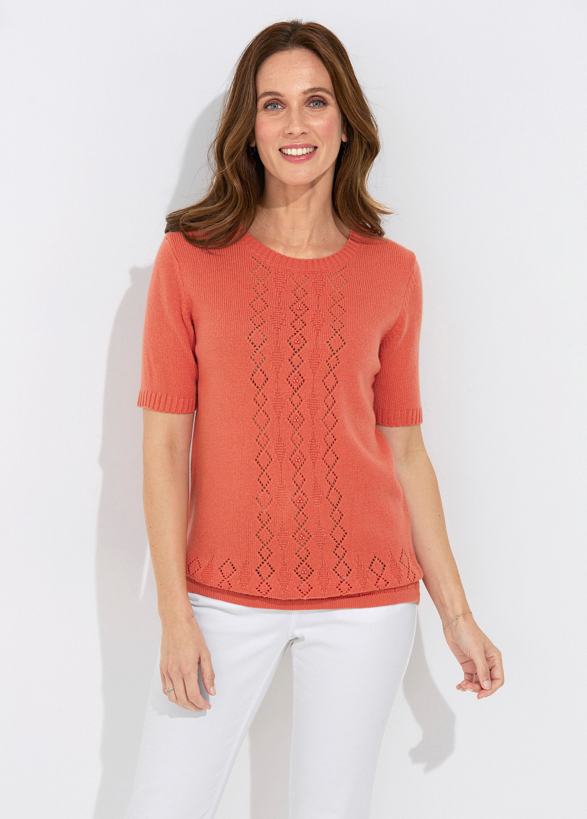 Short-sleeved_beaded_openwork_sweater_Coral_FA1_slim