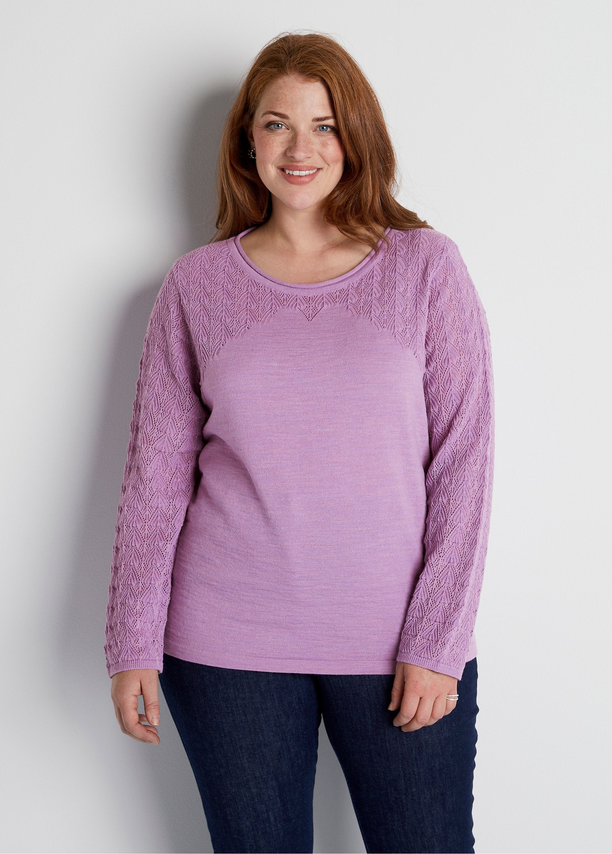 Long-sleeved_jersey_and_openwork_sweater_Lilac_FA1_curvy