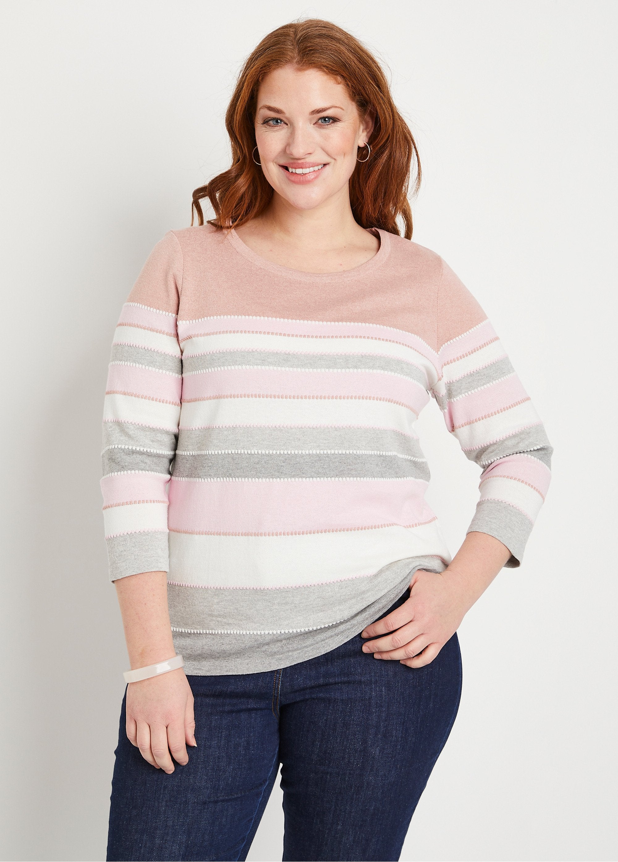 Fancy_jacquard_knit_sweater_Pink_stripe_FA1_curvy