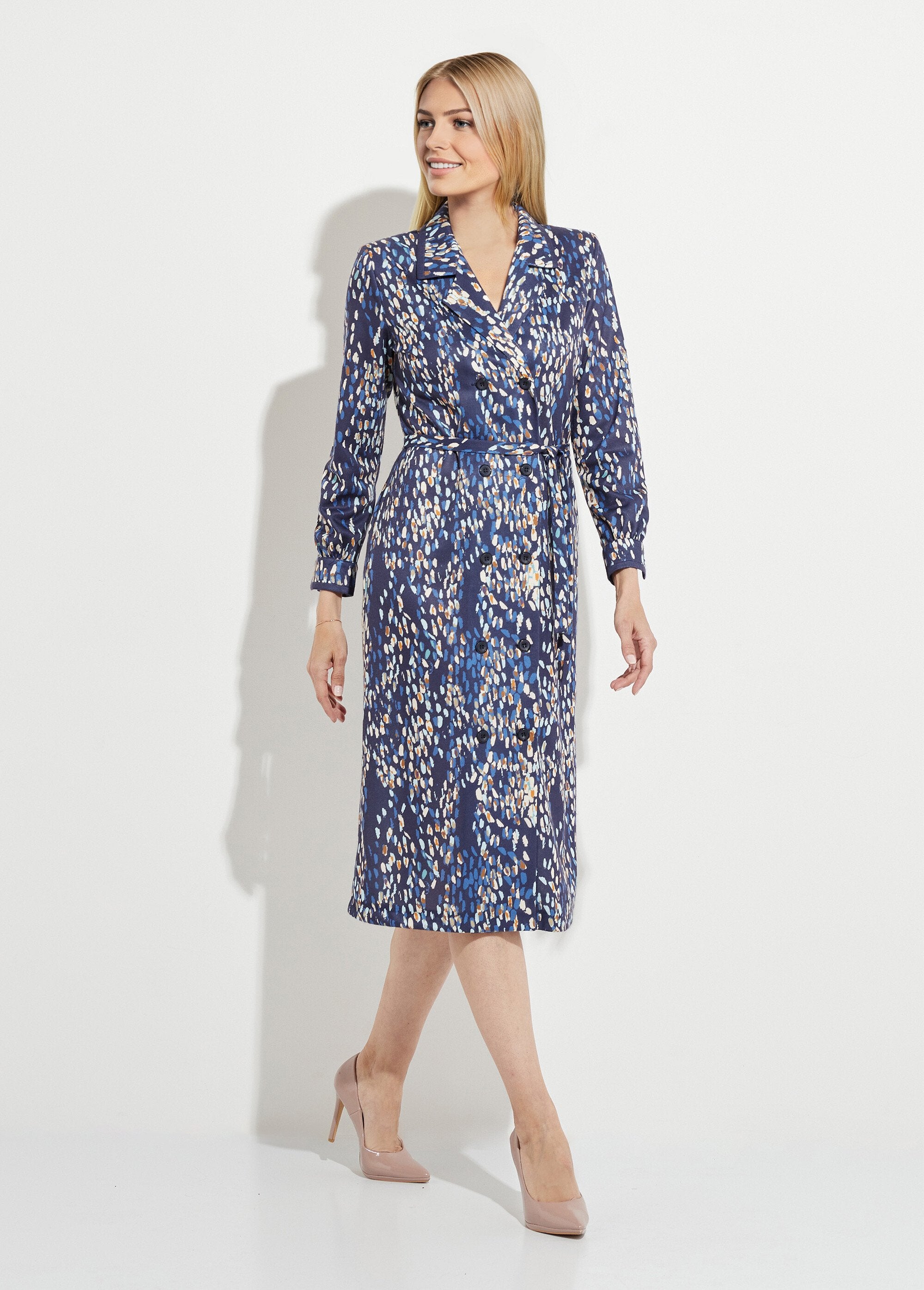 Mid-length_dress_with_double-breasted_tailoring_collar_Marine_et_beige_FA1_slim