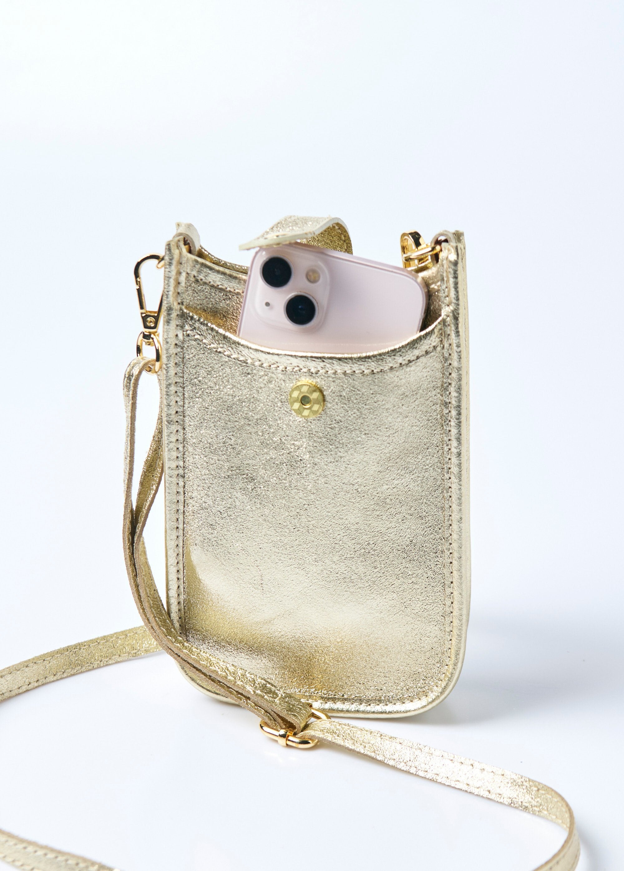 Leather_shoulder_bag_for_smartphone_Golden_DE2_slim