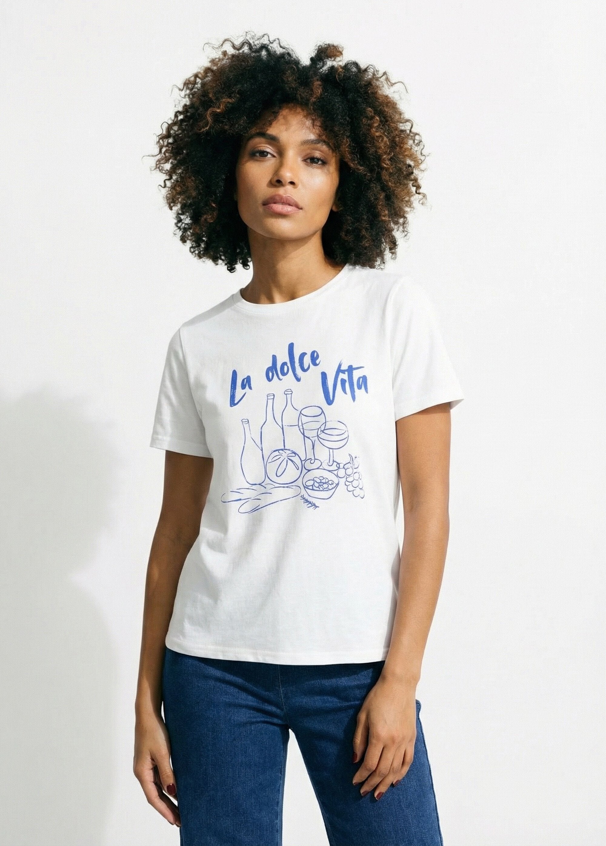 T-shirt_coton_inscription_Dolce_Vita_Blanc_FA1_slim